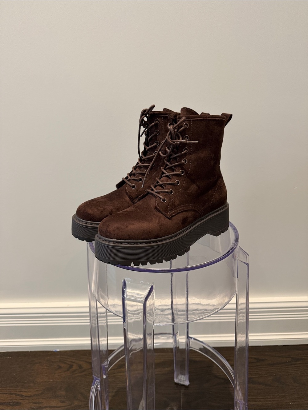 Steve Madden Bettyy Brown Combat Boots